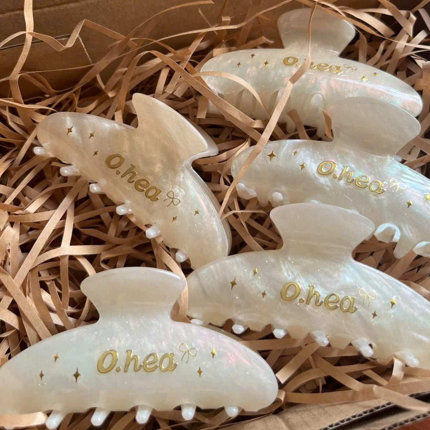 Kẹp tóc O.hea dành cho nữ, phiên bản giới hạn, ẩn xà cừ